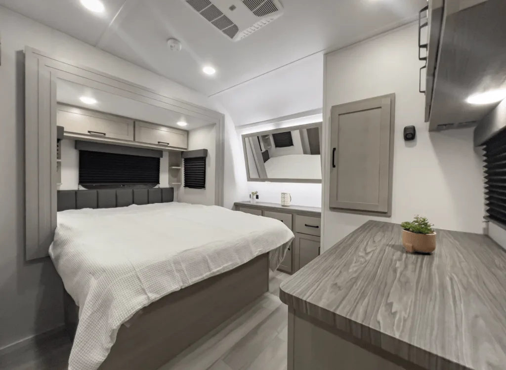 Grand Design Momentum G Class bedroom
