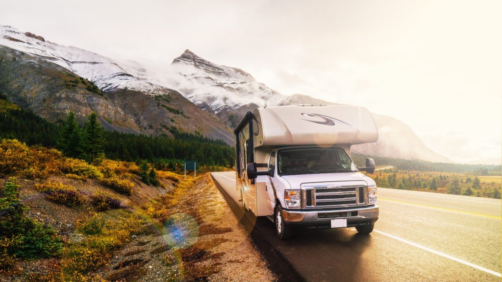 RVing on scenic road