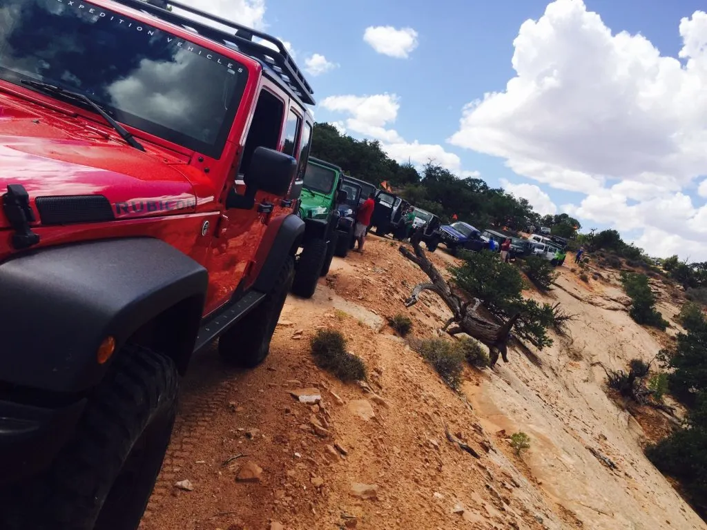 Row of Jeeps
