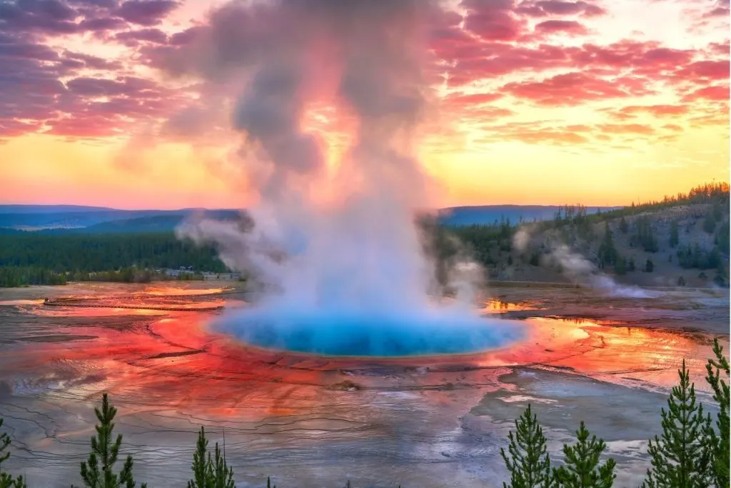 Geyser in Yellowstone