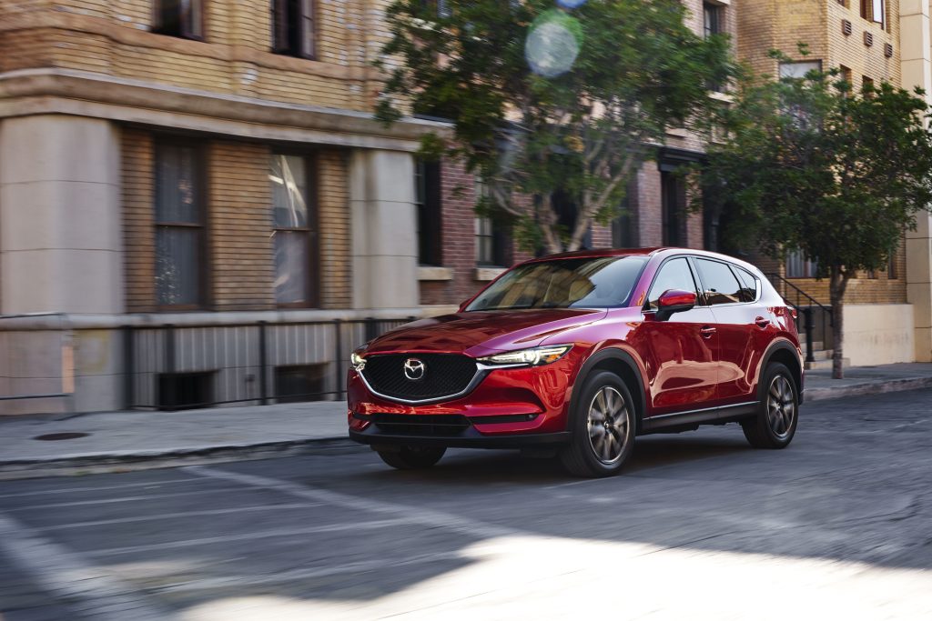 The towing capacity of the Mazda CX-5 is right at 2000 pounds.
