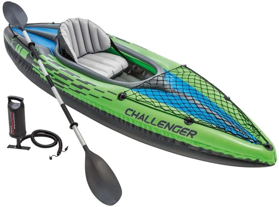 Intex Challenger kayak is made of heavy duty puncture-resistant vinyl.
