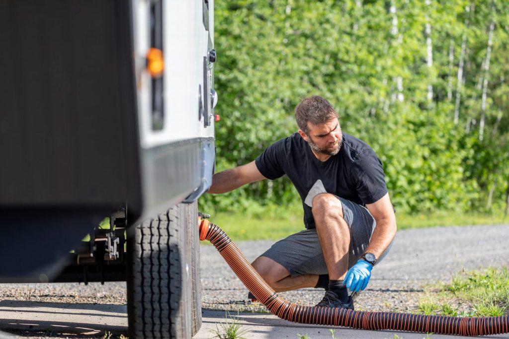 motorhome travel with water tank full