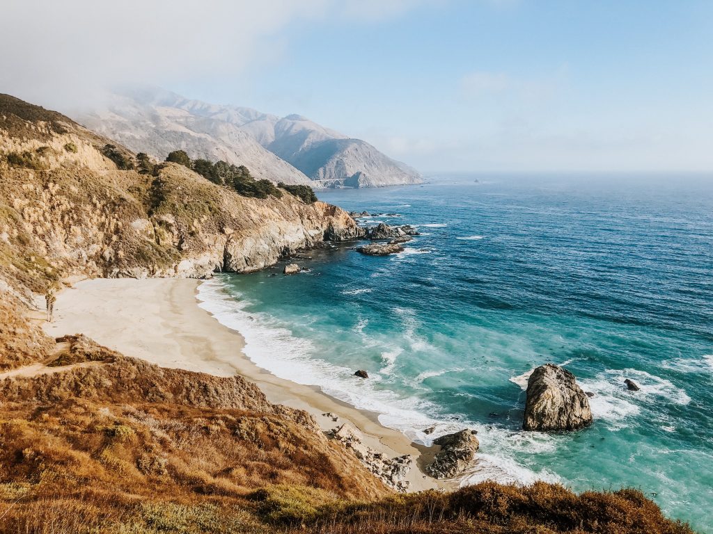 free camping in big sur. scenic views and stunning cliffs