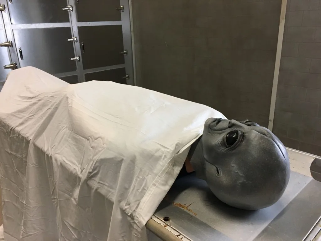 Alien being autopsied. 