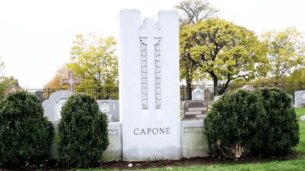 Al Capone's big grave site.