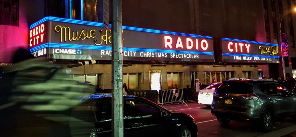 Radio City Music Hall exterior. 