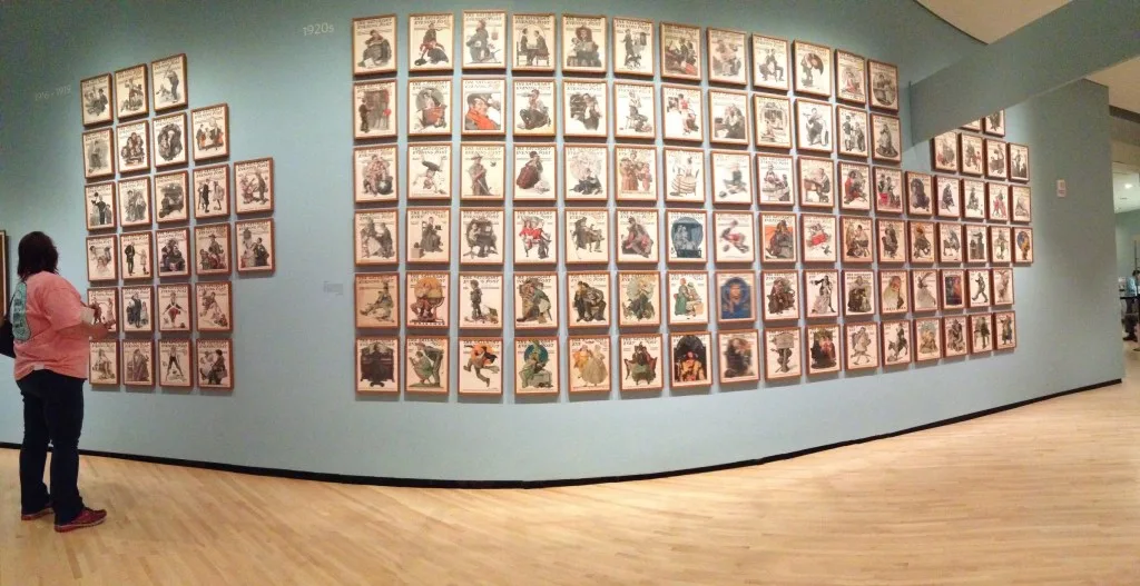 Inside of the Norman Rockwell Museum.