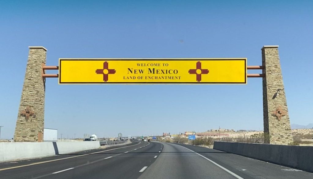 Welcome to New Mexico sign.