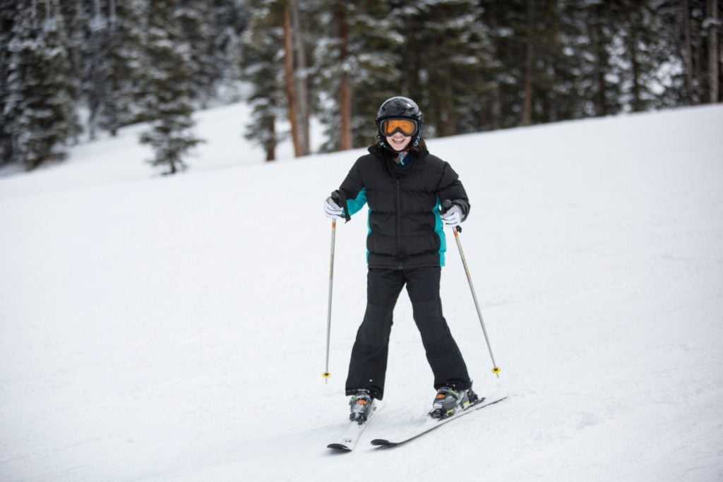 Woman skiing in Colorado.