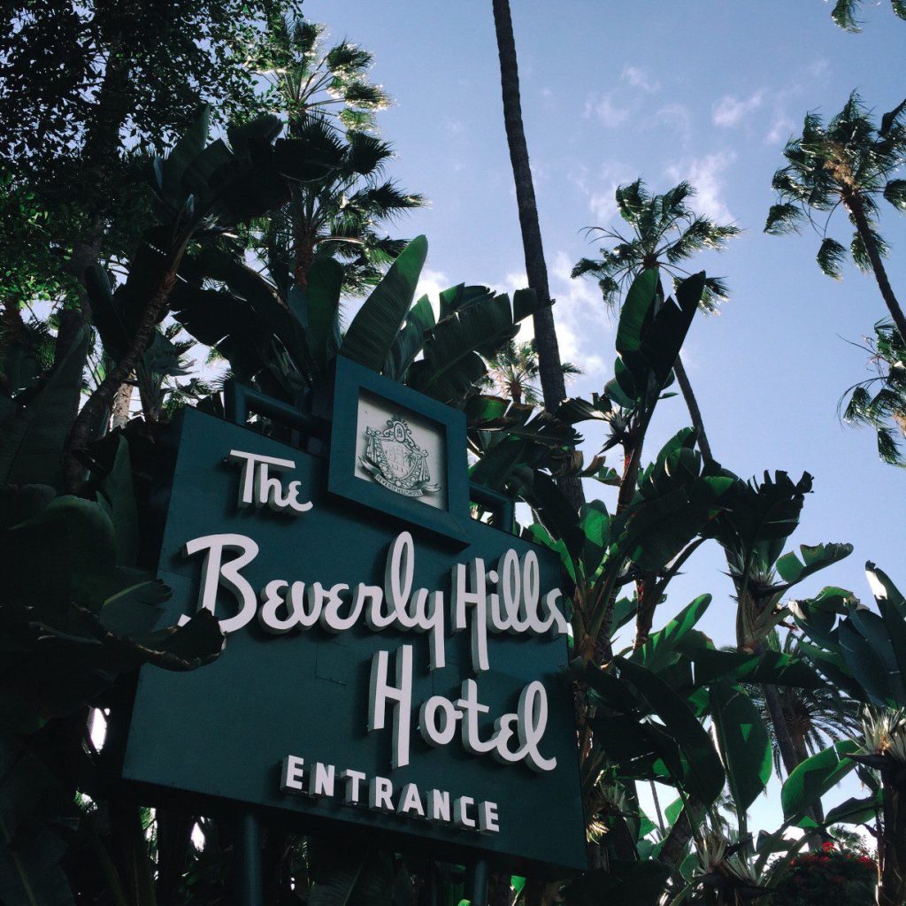 Beverly Hills hotel entrance 
