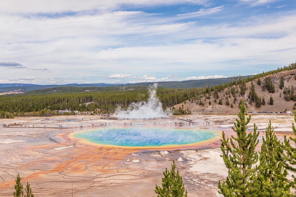 Grand Prismatic Hot Spring in Yellowstone.