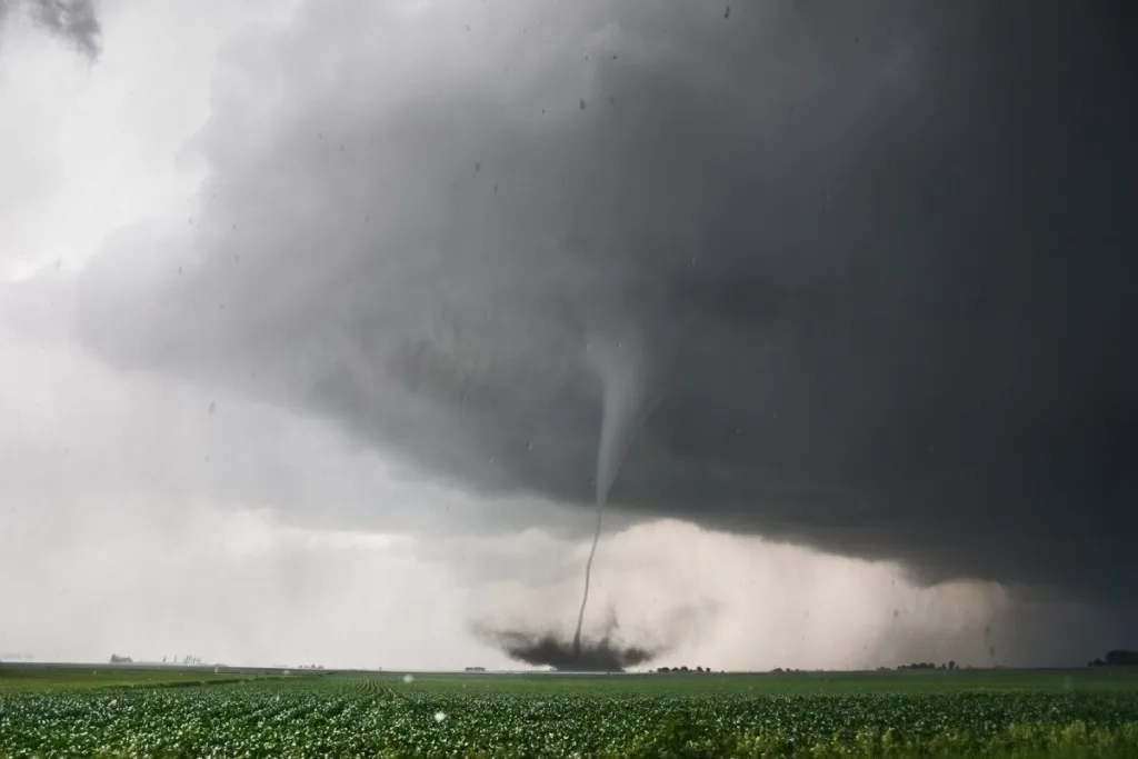 Tornado touching down