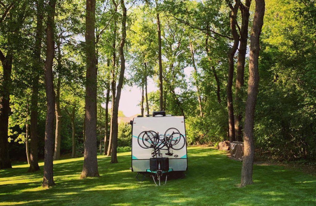 Bike on RV camper