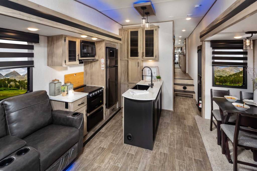 Interior of Arctic Wolf RV from Forest River website.