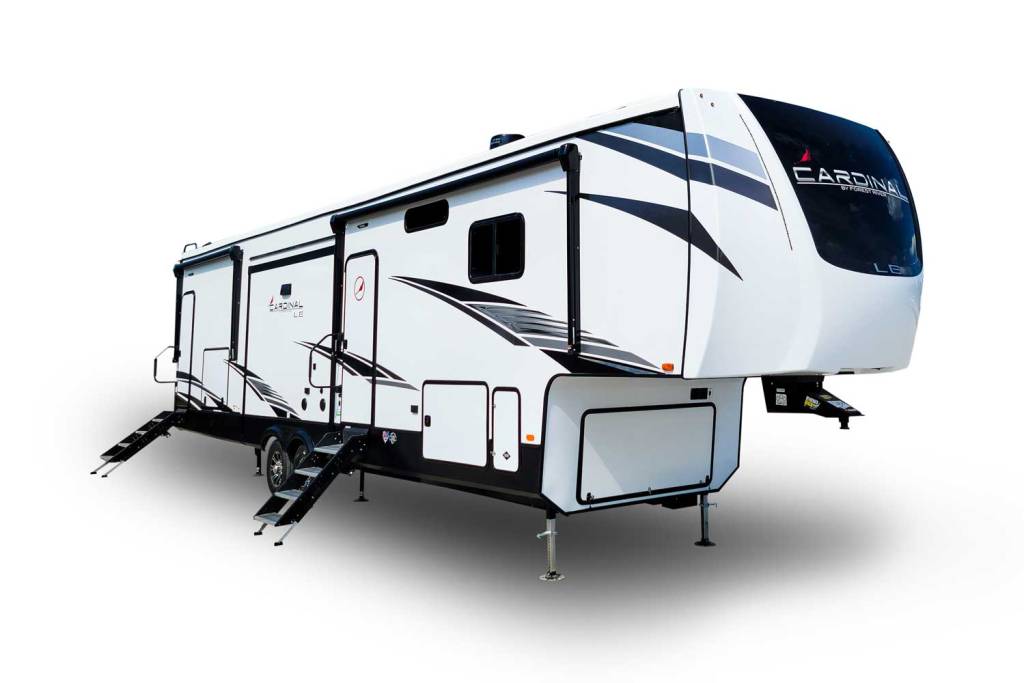 Exterior product shot of Cardinal FX 5th wheel from Forest River website.