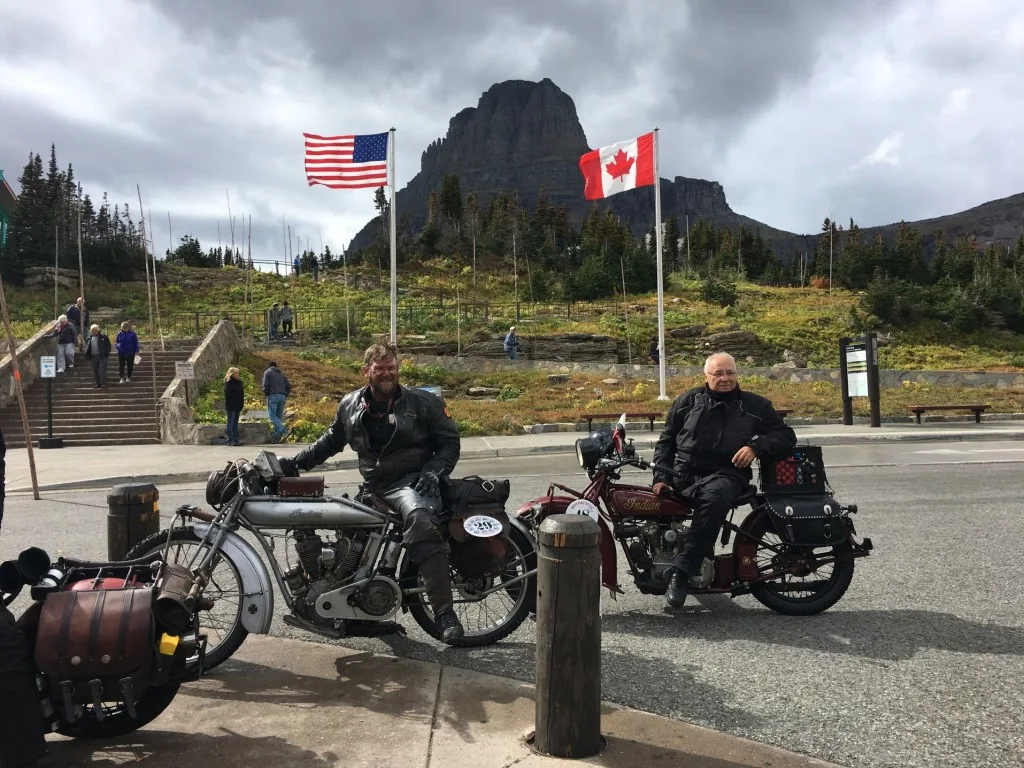 Motorcyclists driving the Continental Divide.