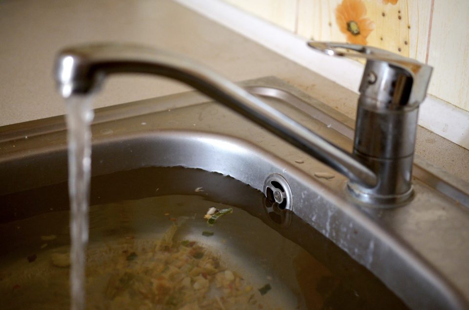 drano kitchen sink standing water