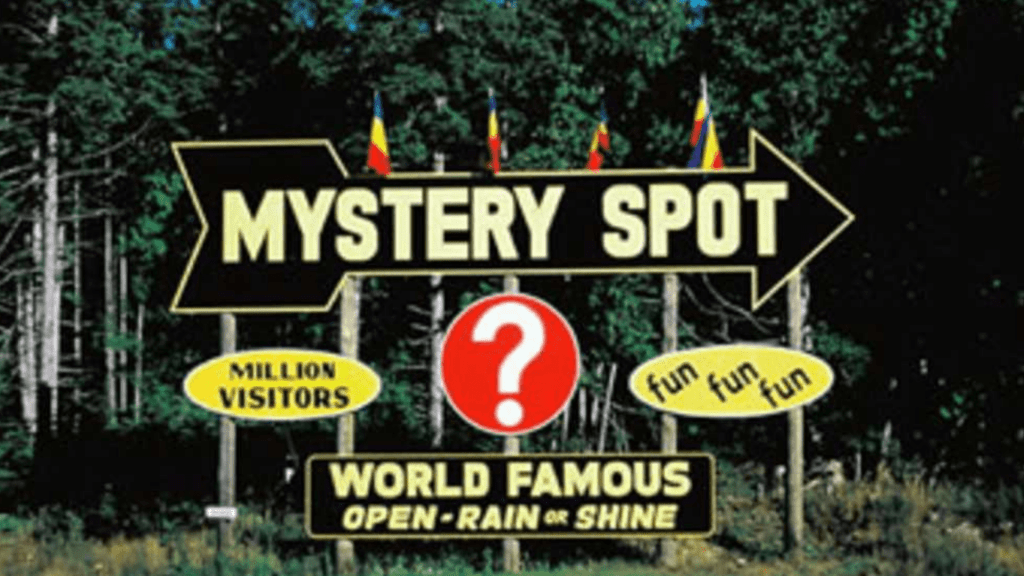 mystery Spot roadside sign from Michigan.org website