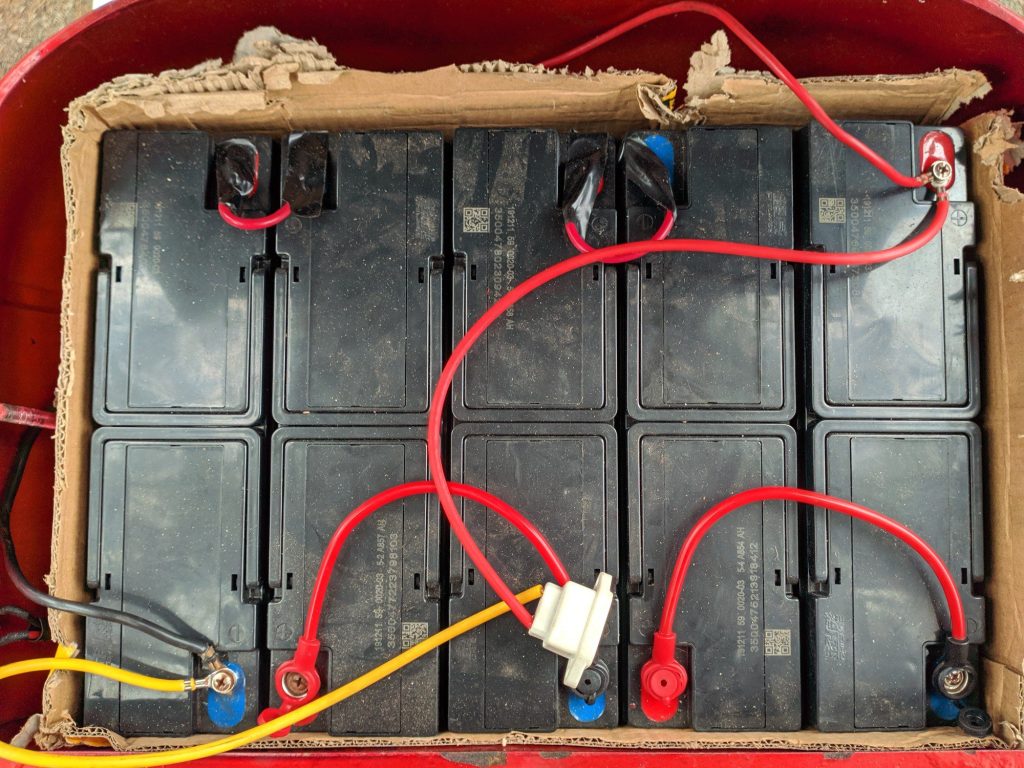 Box of lithium batteries.