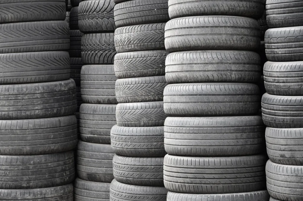 Pile of old tires.