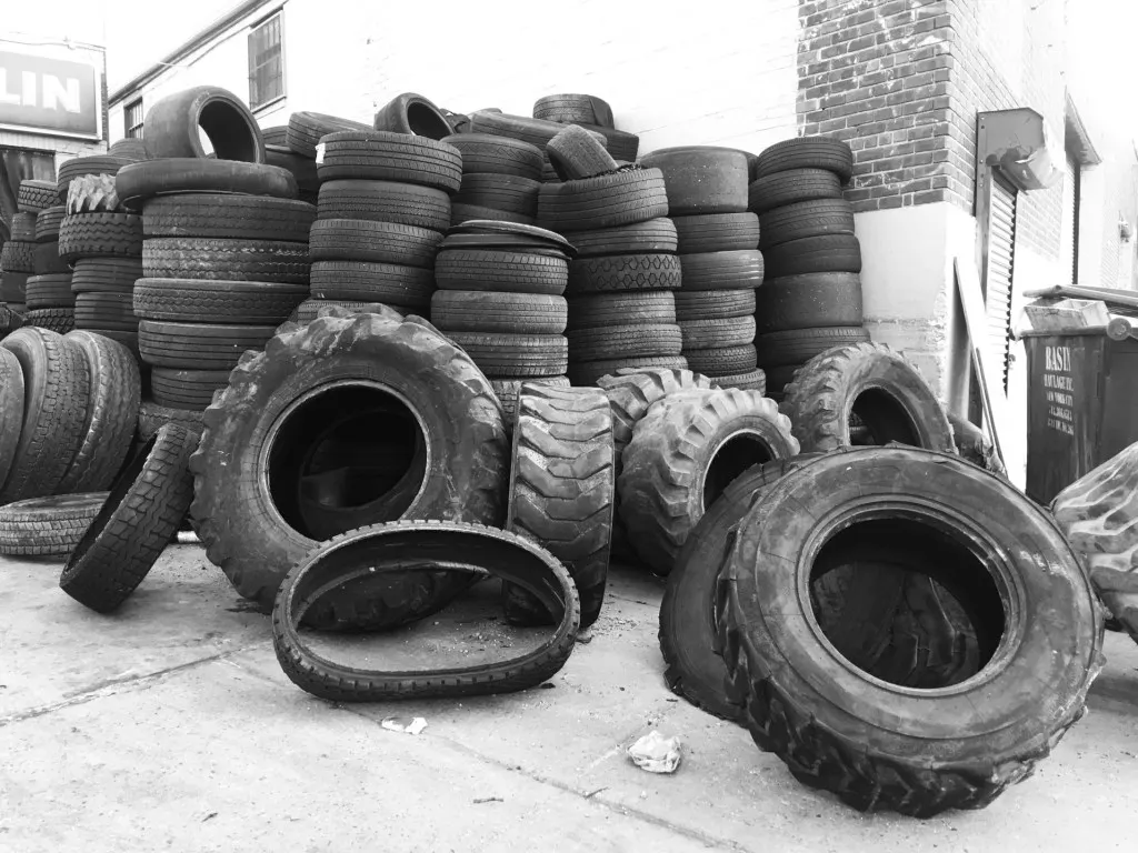 Pile of old tires