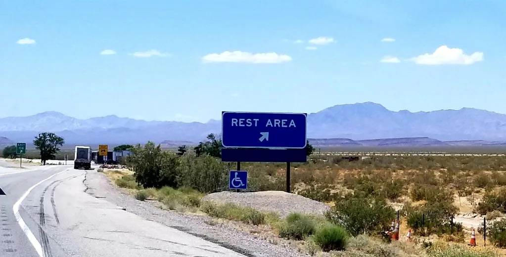 Rest area sign