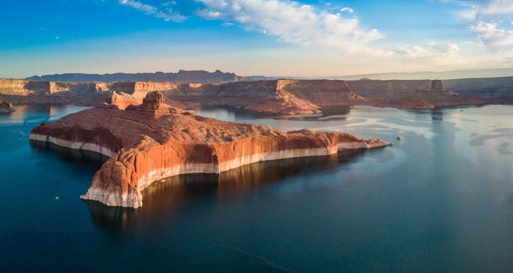 Aerial image of Lake Powell.