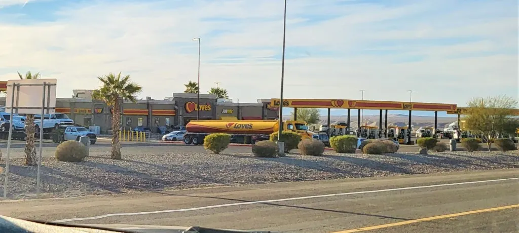 Love's truck stop exterior