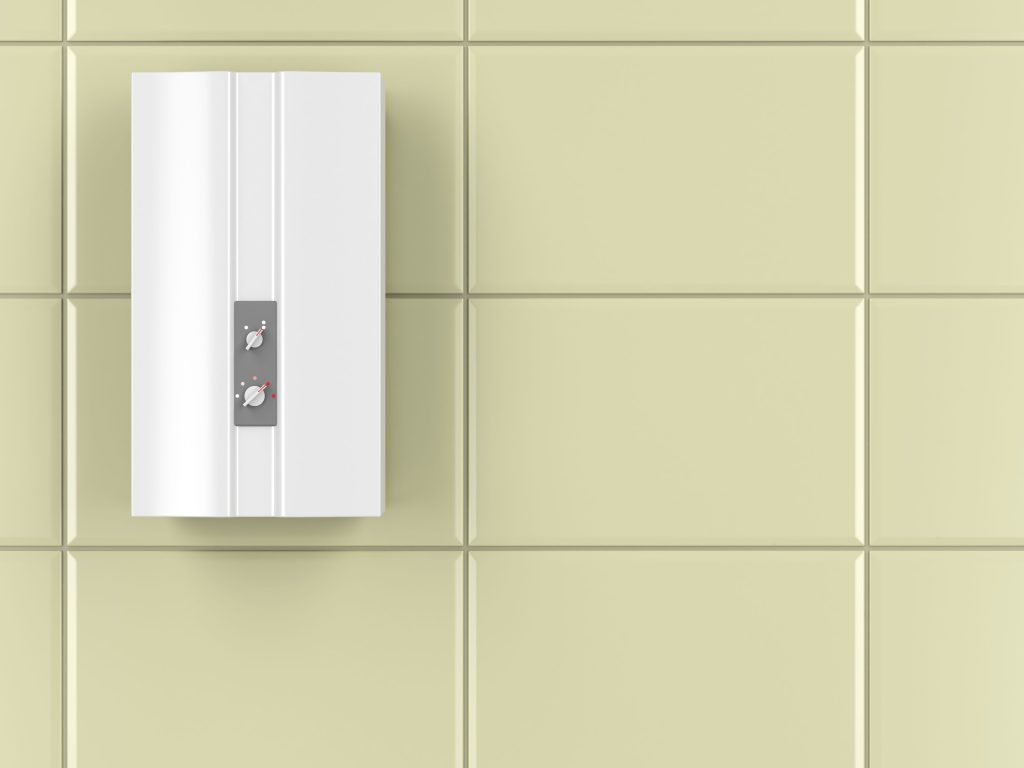 Wall hanging tankless water heater