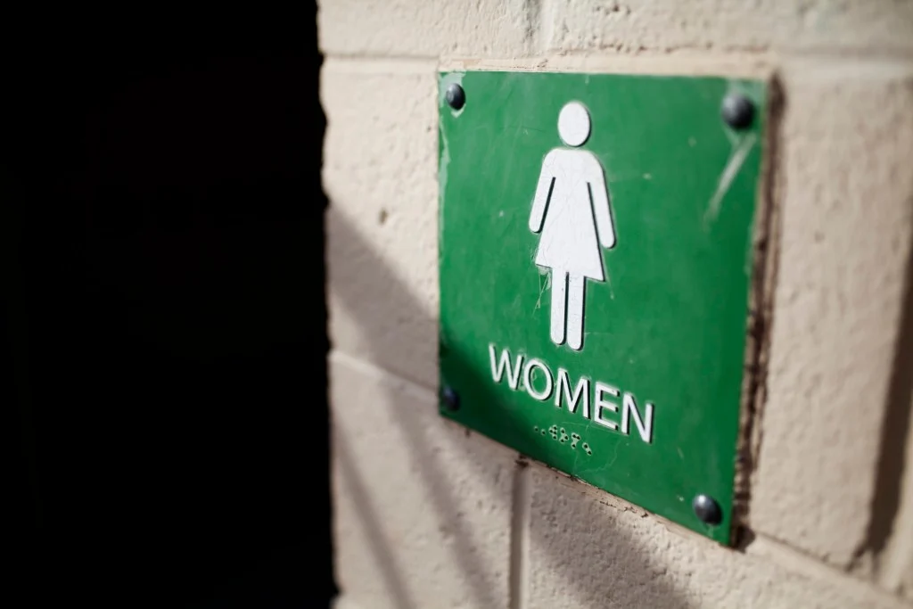 Womens bathroom sign on entrance