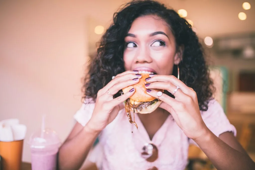 woman in restaurant