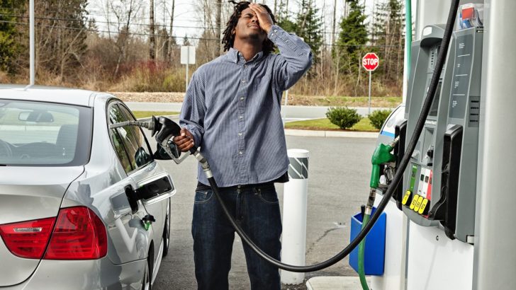 Man upset after buying expensive gas