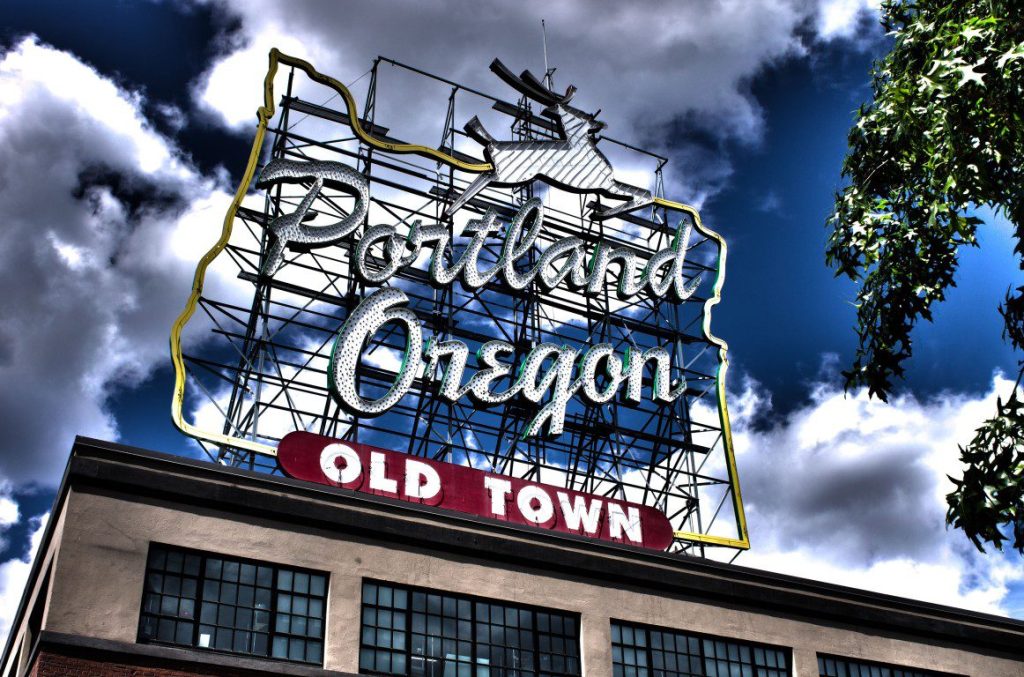 Portland, Oregon Old Town sign