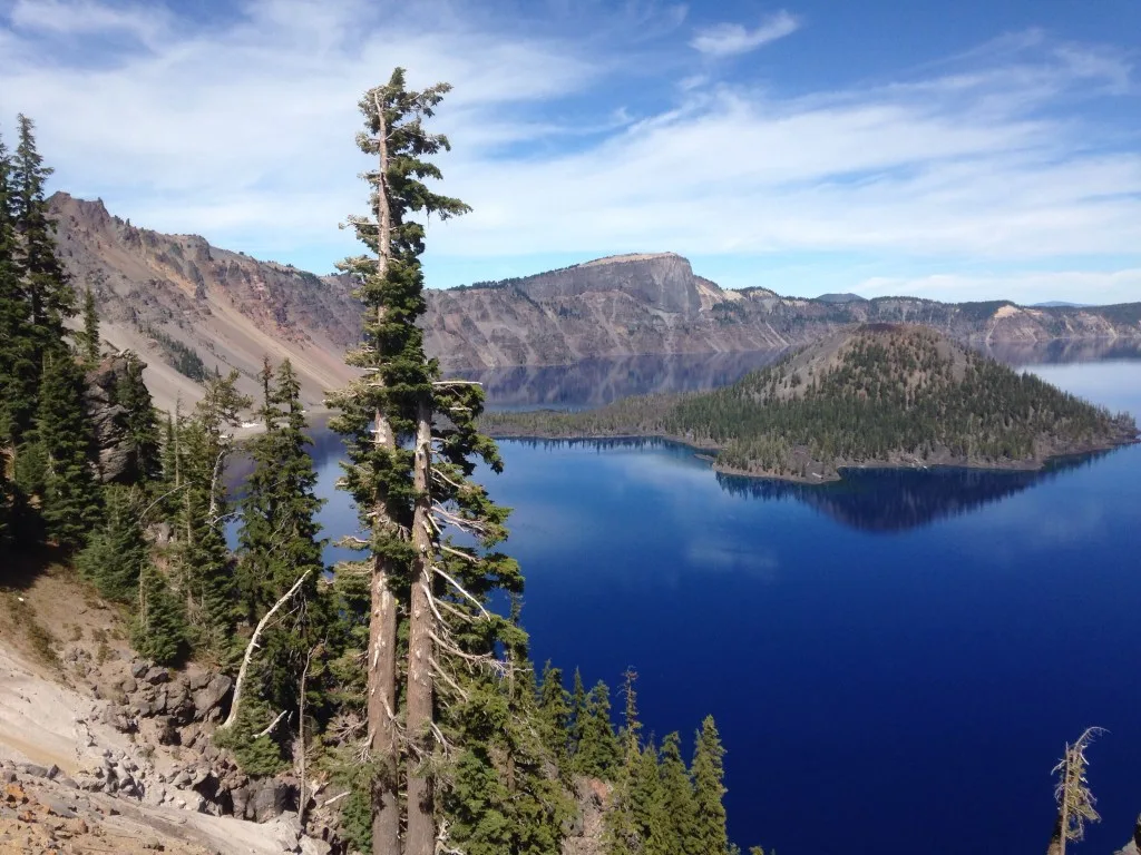 Crater Lake in the summer