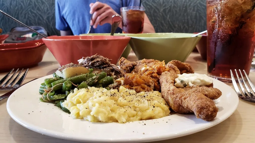 Plate of southern food