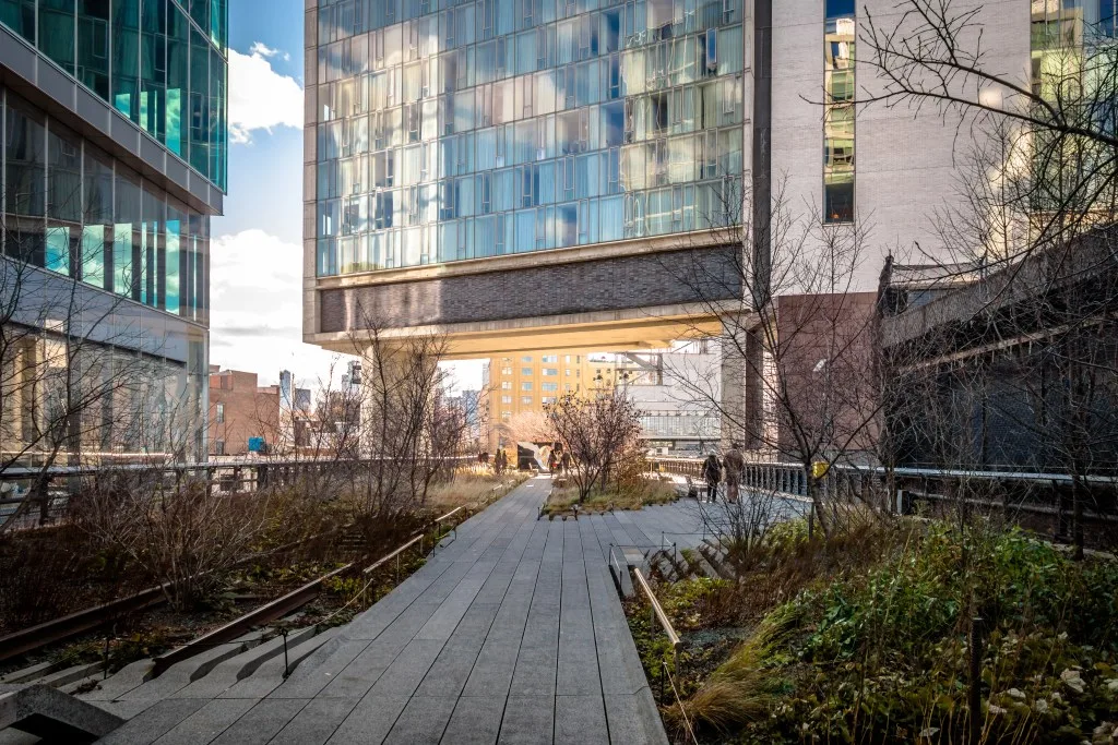 Green walking space in NYC