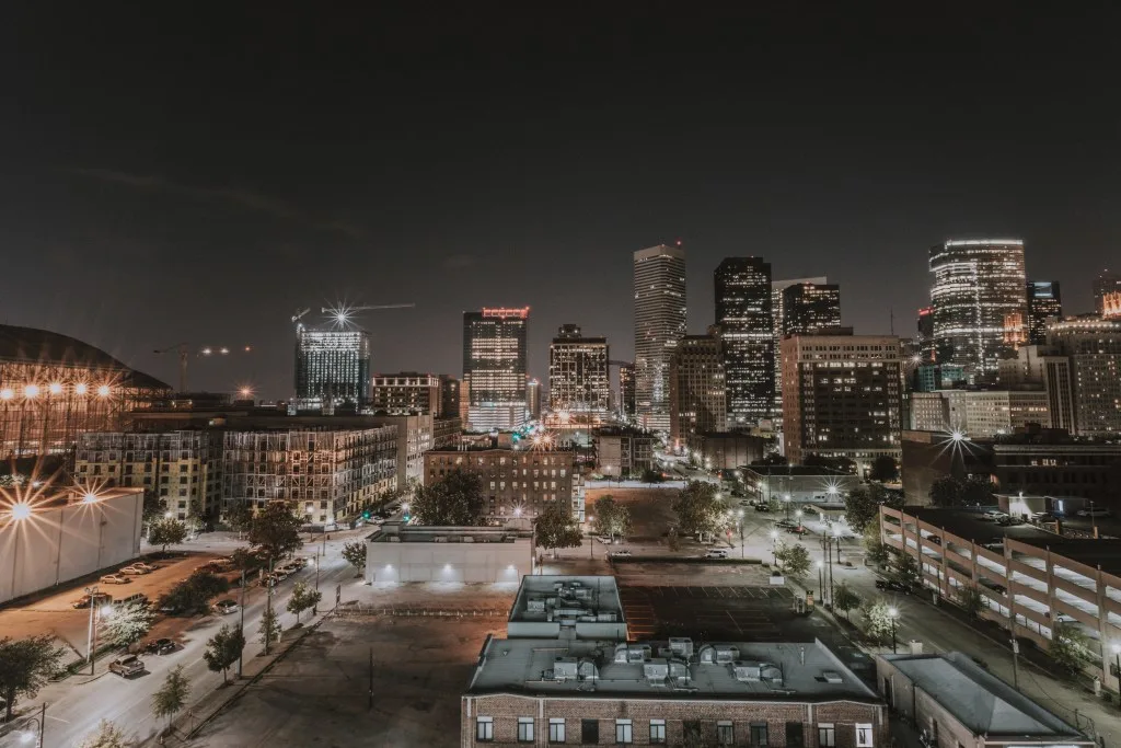 Houston skyline at night