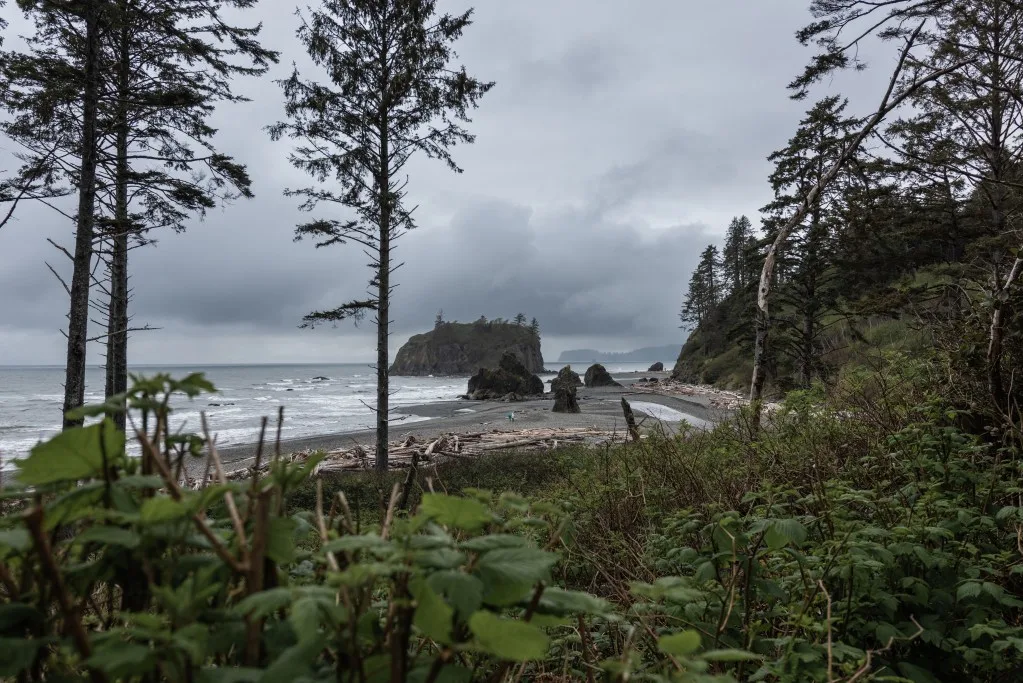 Cloudy coastline on the Pacific Northwest