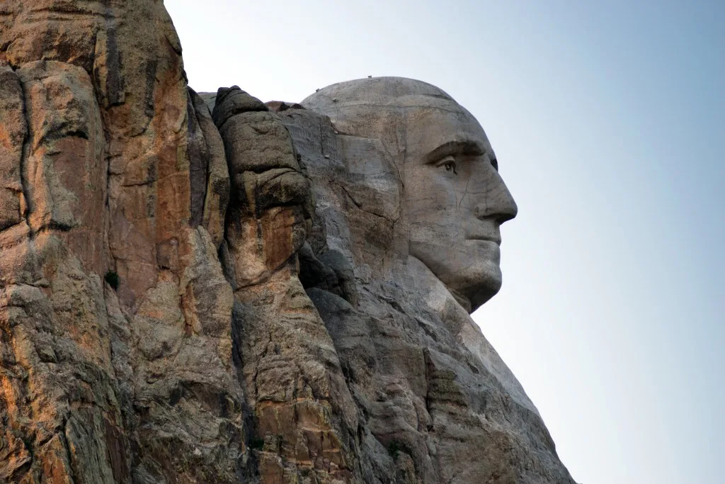 George Washingtons face on Mount Rushmore