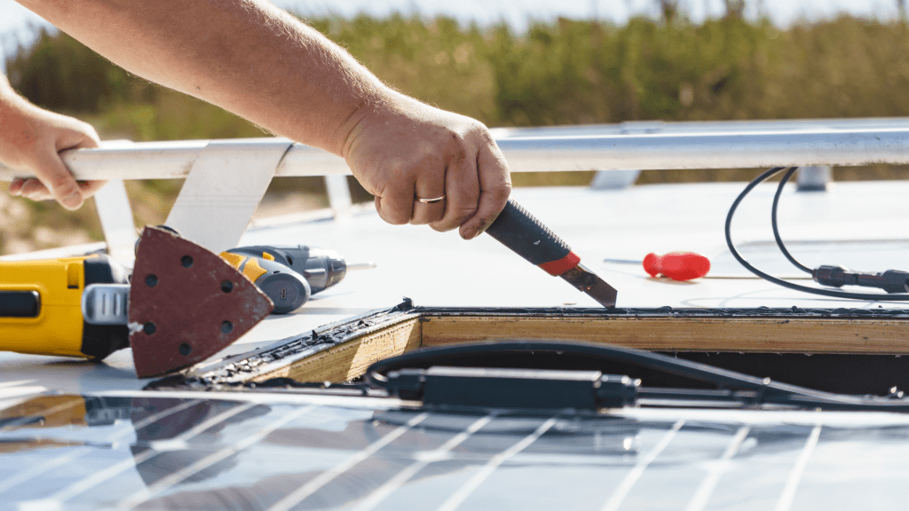 Installing RV solar panel