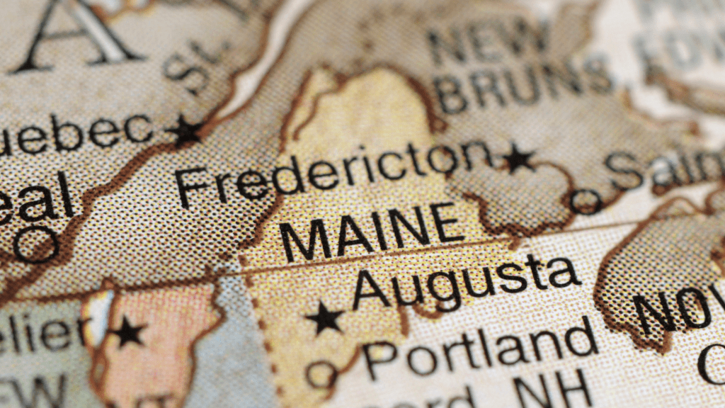 Maine on the map