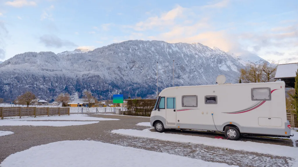 RV camping in the winter