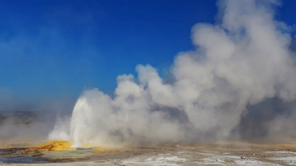 Yellowstone thermal smoke