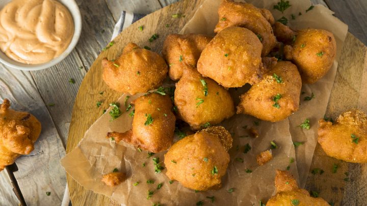 Hush puppies on a plate