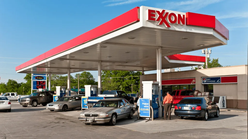 Gas refill at Exxon Gas Station