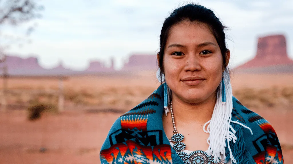 Woman on Native American reservation