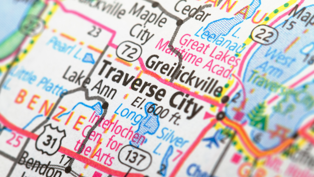 Map of Traverse City, Michigan