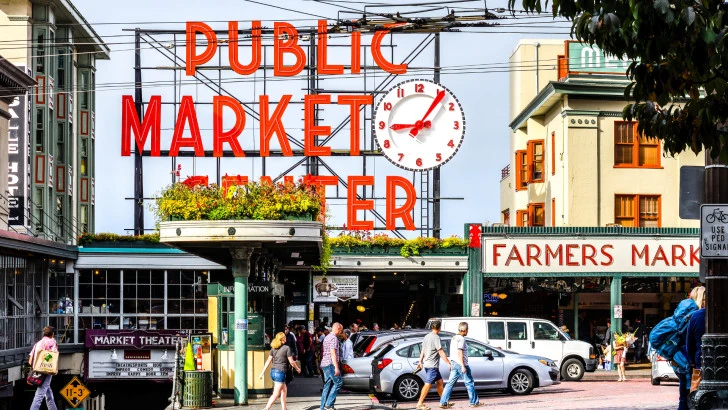 Pike Street Public Market in Seattle