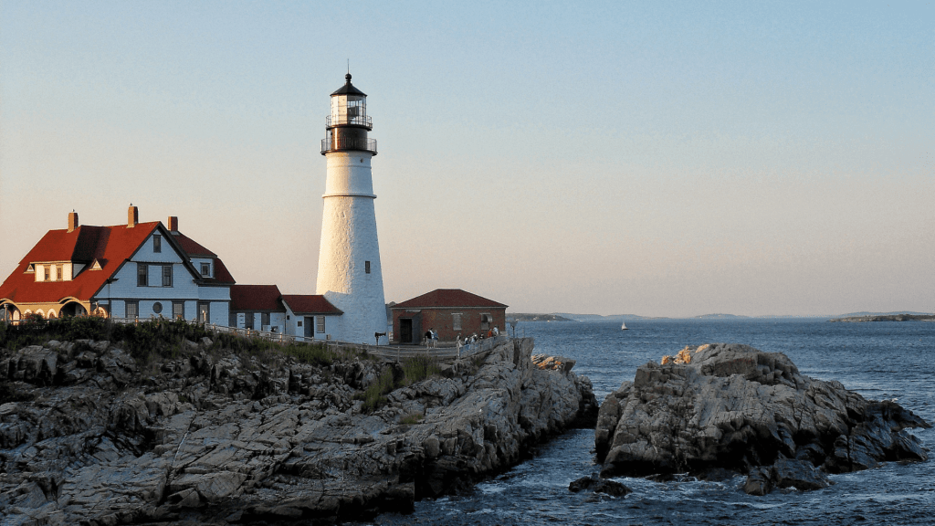 Lighthouse view in New England